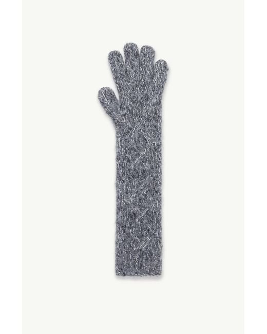 Moncler Blue Alpaca Blend Gloves