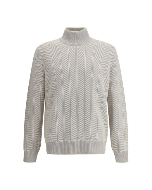 Brunello Cucinelli Gray Knitwear for men