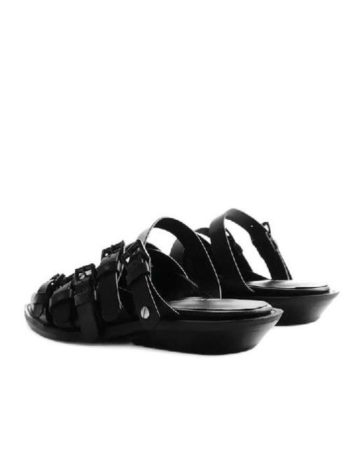 Ann Demeulemeester Black Kalla Buckle-Strap Sandals