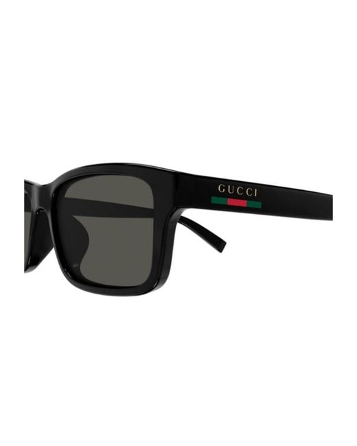 Gucci Black Eyewear Rectangular Frame Sunglasses for men