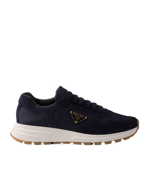 Prada Blue Re-Nylon Prax 1 Lace-Up Sneakers for men