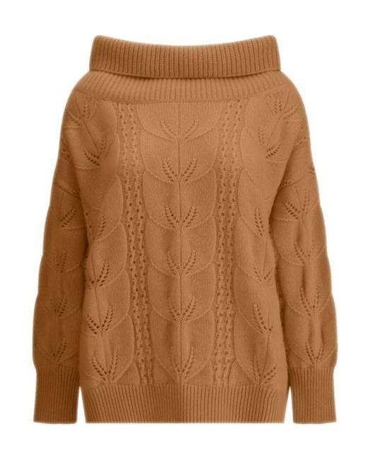Ermanno Scervino Brown Roll-Neck Sweater