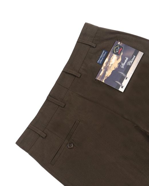 Paul & Shark Brown Straight Casual Pants for men