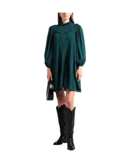 Isabel Marant Green Turtleneck Dress