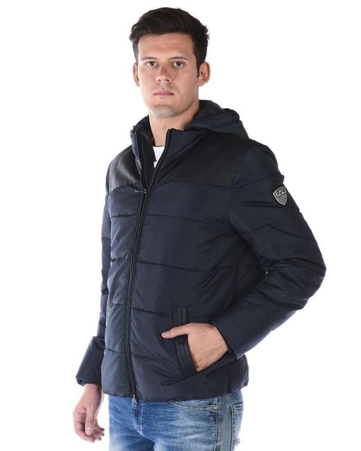 EA7 Blue Logo Casual Jacket for men
