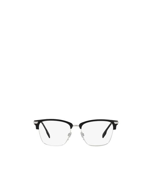 Burberry White Eyewear Pearce Square Frame Glasses for men