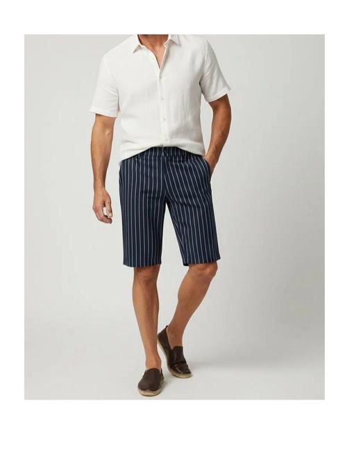 Boss Blue Kane Pinstripe-Pattern Shorts for men