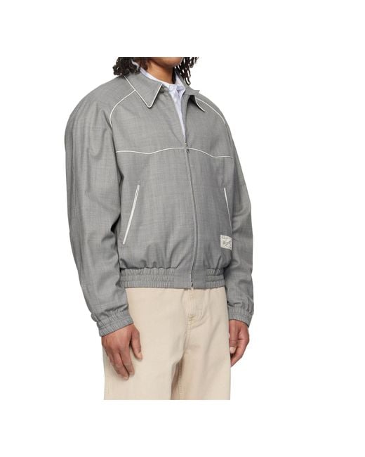 Wooyoungmi Gray Wool Blend Twill Casual Jacket for men