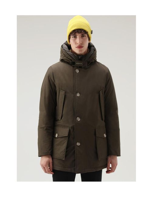 Woolrich Brown Arctic Hooded Down Coat for men