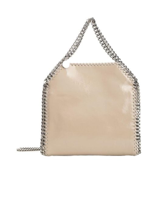 Stella McCartney Natural Mini Falabella Top Handle Bag