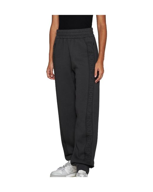 Fendi Black Loose Waist Sweatpants