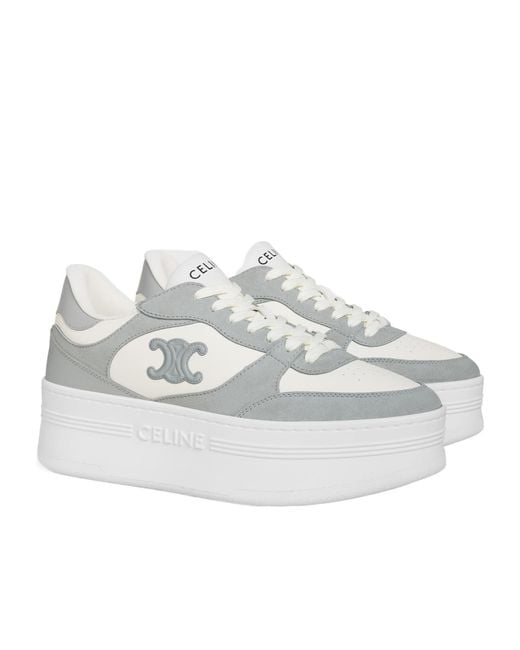 Céline White Block Wedge Sneaker