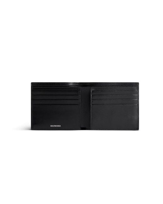 Balenciaga Black Superbusy Bi-Fold Wallet for men
