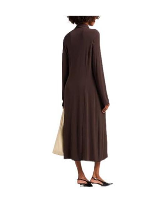 Max Mara Brown Minimalist Shirt Dress