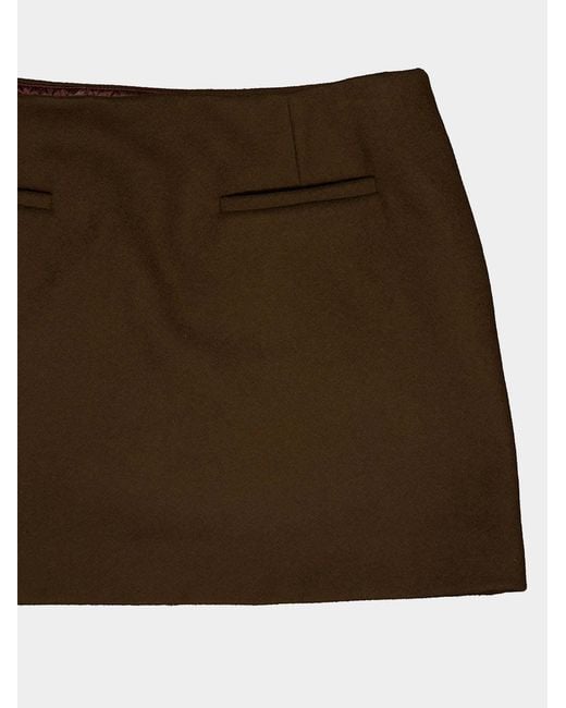 Casablanca Brown Embroideredpatch Mini Skirt