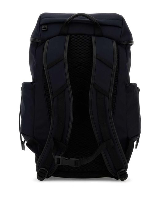 Moncler Blue Logo Patch Tech Backpack for men