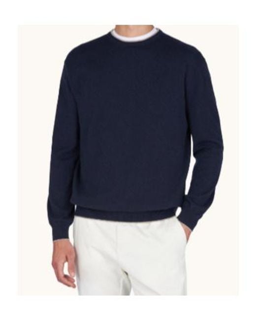 Paul & Shark Blue Contrast Trim Knitted Sweater for men
