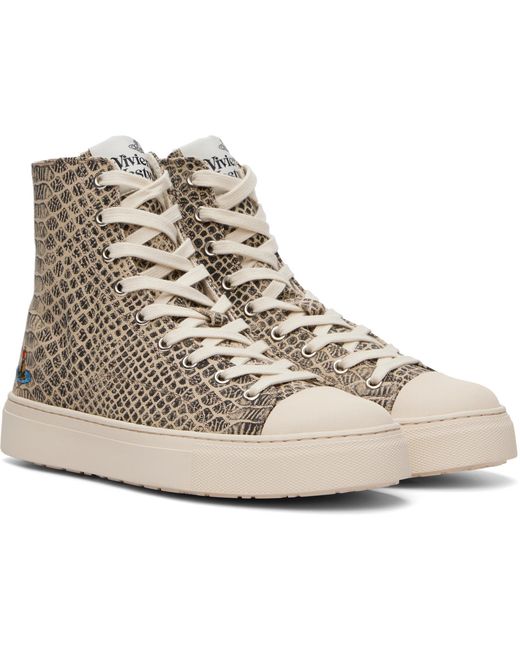 Vivienne Westwood Natural Plimsoll High-Top Sneakers for men