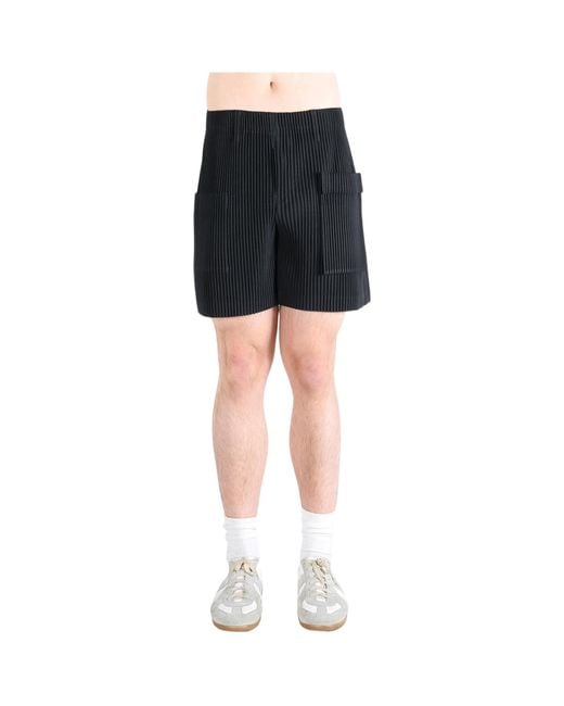Homme Plissé Issey Miyake Black Homme Plissé Issey Miyake Pleated Shorts for men