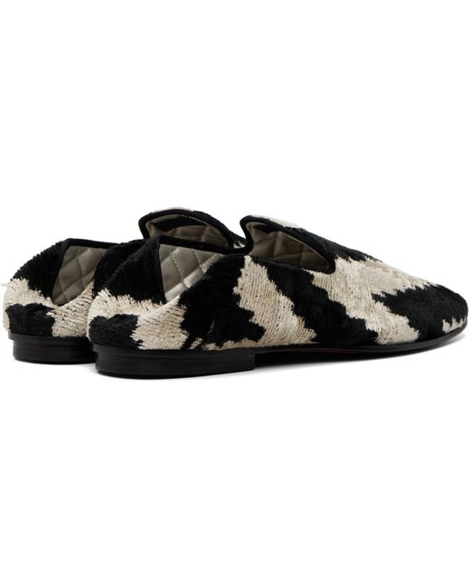 Tom Ford Black Jacquard Velvet Steven Loafers for men