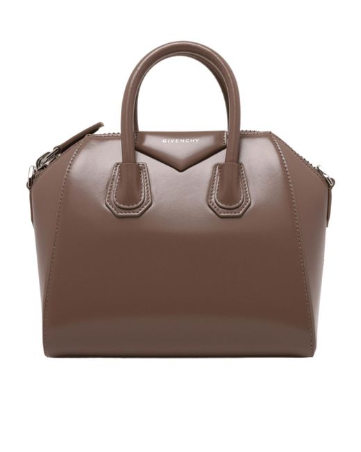 Givenchy Brown Antigona Mini Top Handle Bag