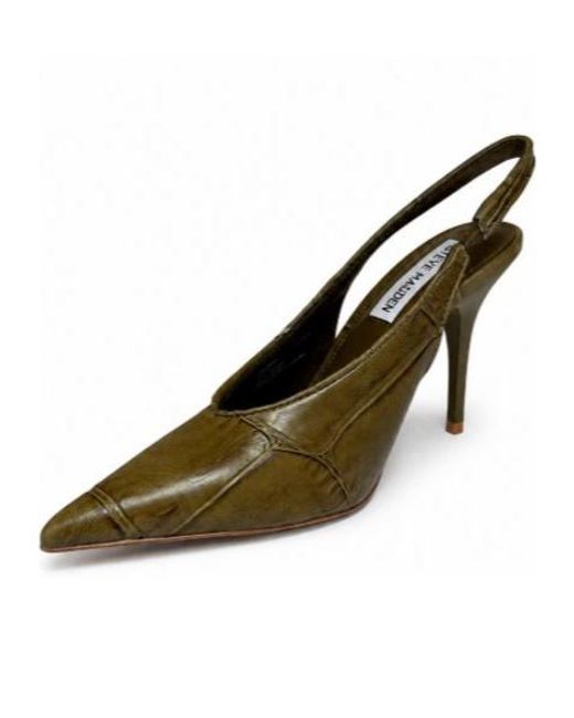 Steve Madden Green Pointed-Toe High-Heeled Sandals