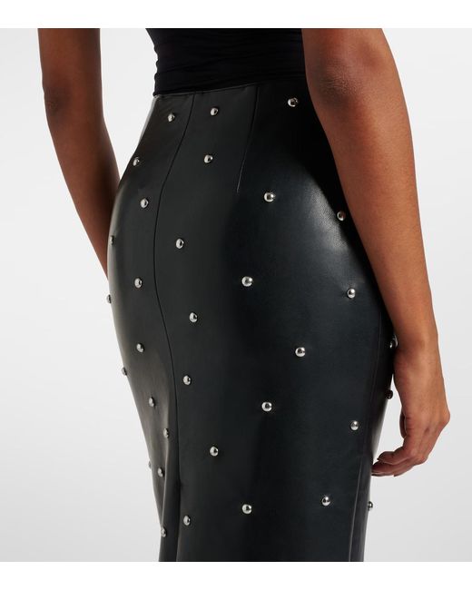 ROTATE BIRGER CHRISTENSEN Black Studded Pencil Skirt
