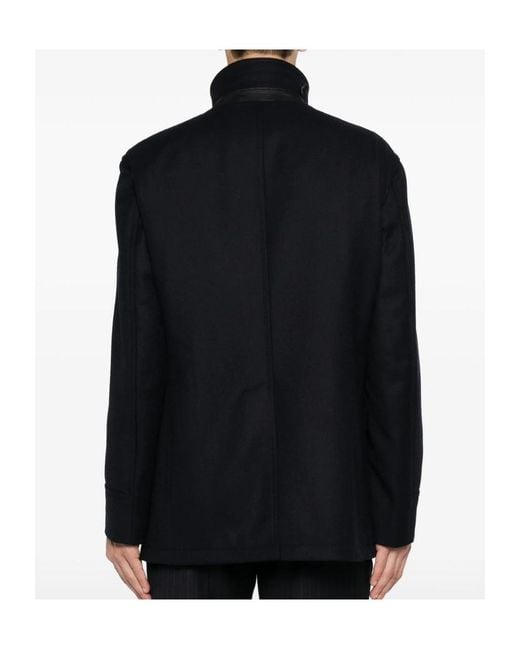 Tagliatore Blue Long-Sleeved Casual Jacket for men