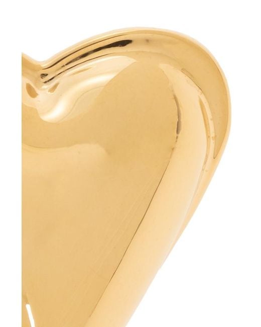 Alaïa Metallic Alaïa Bombe Heart Stud Earrings