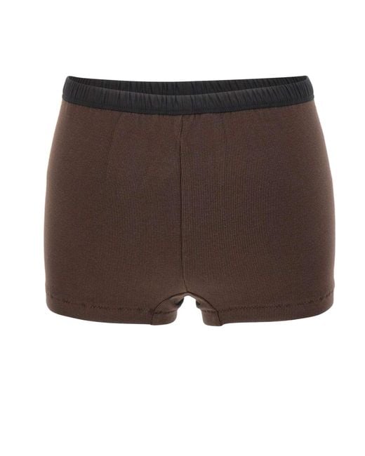 Entire studios Brown Lounge Ribbed Shorts for men