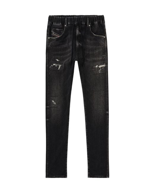 DIESEL Black Regular Regular Waist 2030 D-Krooley Joggjeans for men