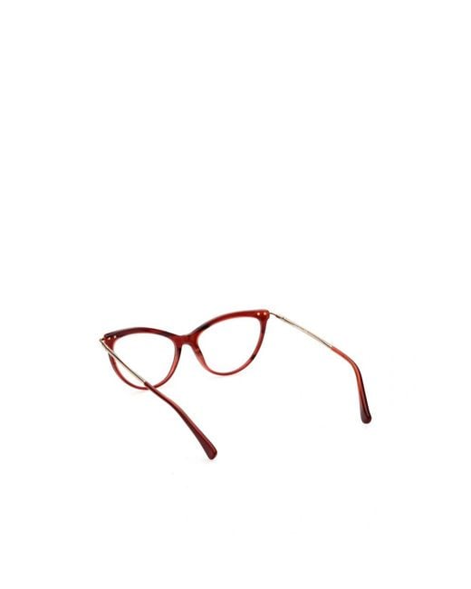 Max Mara White Cat-Eye Frame Glasses