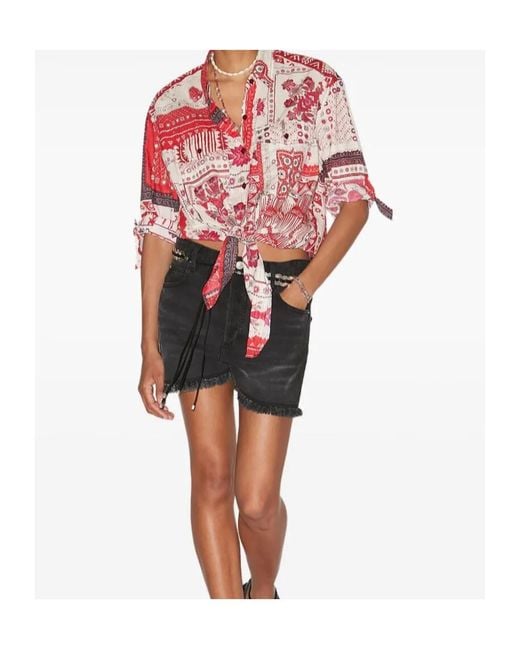 Isabel Marant Red Nathy Shirt