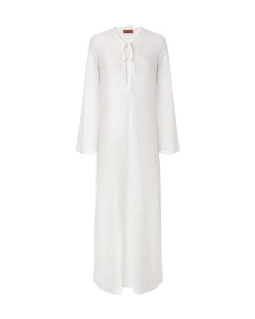 Missoni White Tie Neck Kaften