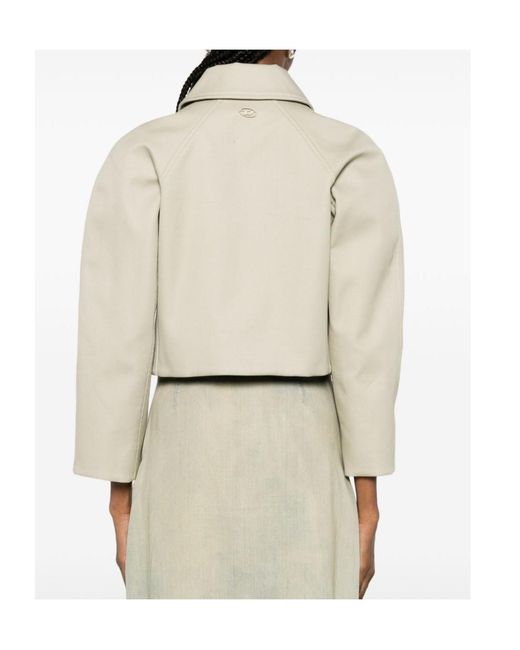 DIESEL White Long Sleeve Buttoned Jacket