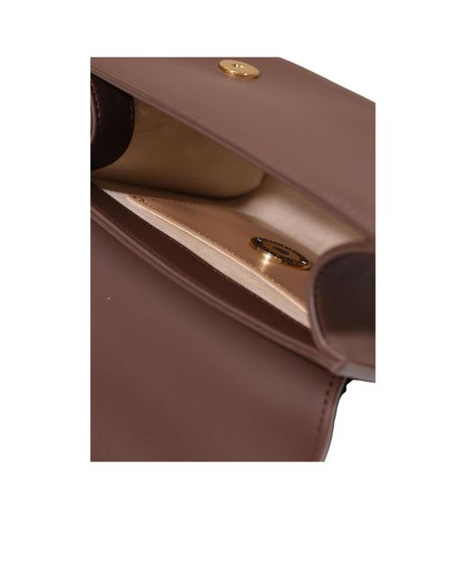 Moschino Brown Top-Handle Shoulder Bag