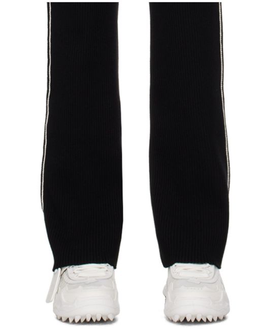 Off-White c/o Virgil Abloh Black High Waist Pleated Knitted Joggers