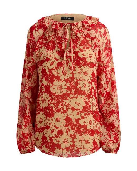 Ralph Lauren Red Long Sleeve Blouse