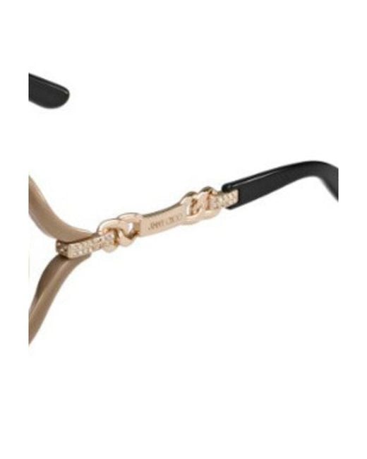 Jimmy Choo Metallic Round Sunglasses