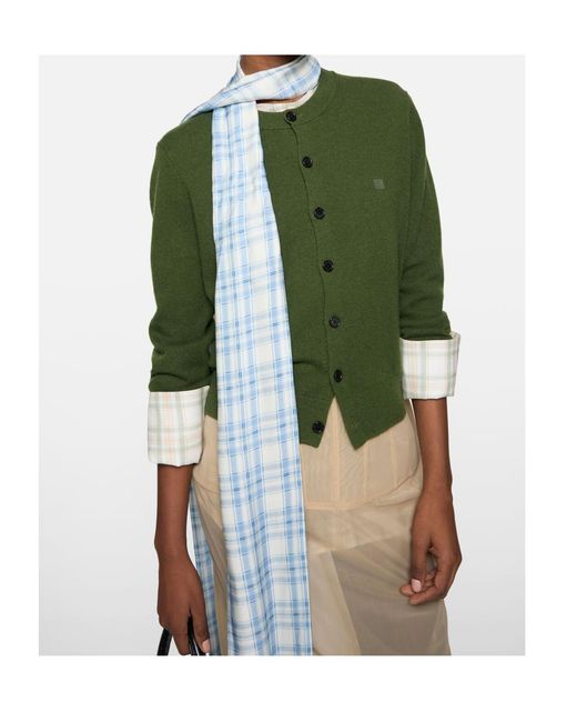 Acne Green Buttoned Cardigan