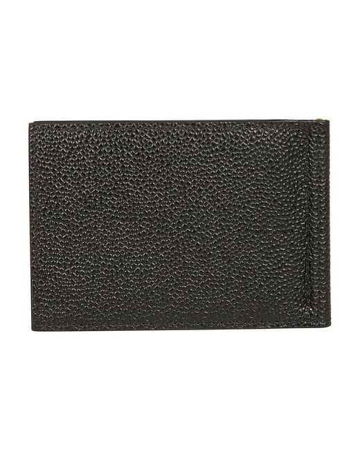 Thom Browne Black Classic Money Clip Wallet for men