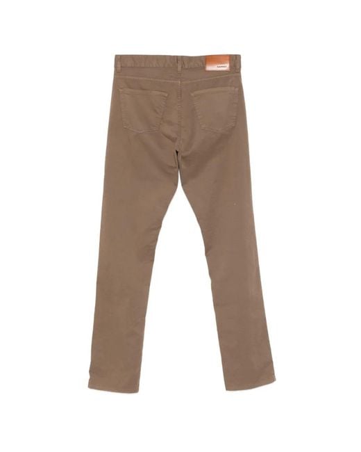 Canali Brown Five-Pocket Trousers for men