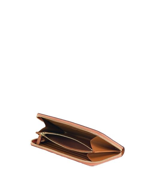 MCM Brown Visetos Printed Zipped Wallet
