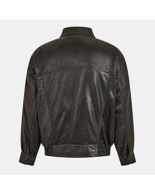 Saint Laurent Black Leather Jacket for men