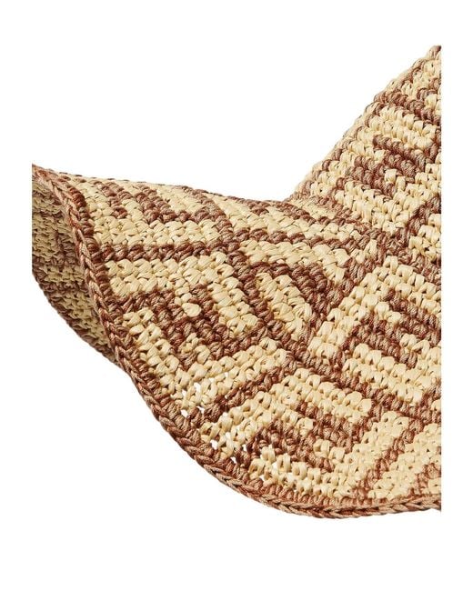 Fendi Multicolor Wide Brimmed Ff Motif Hat