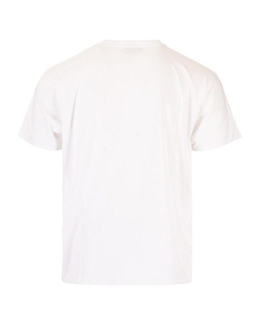 Givenchy White Ribbon Trimmed Logo T-Shirt for men