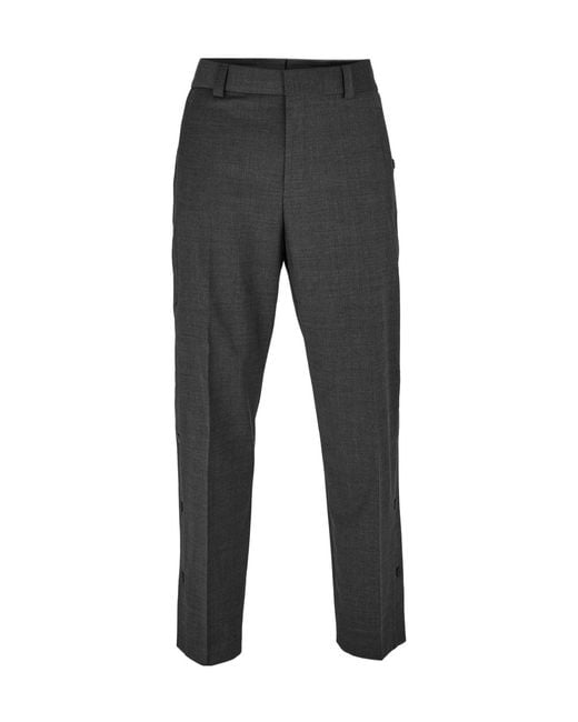 Boss Gray Check Suit Trousers for men