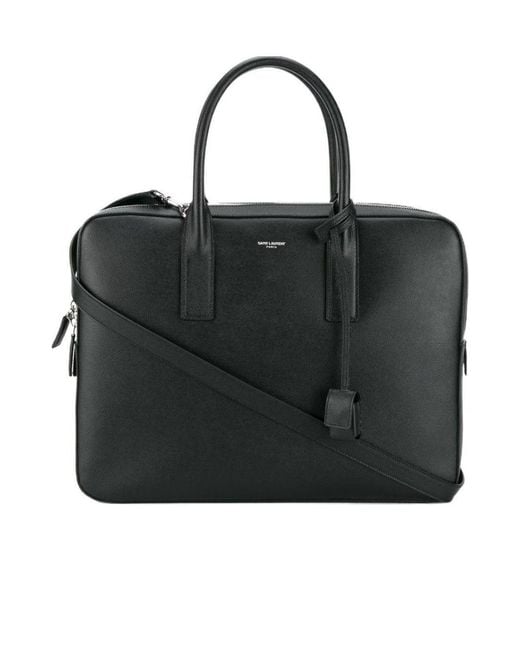 Saint Laurent Black Small Museum Briefcase for men