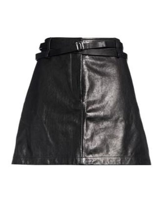 Sportmax Black Glossy Mini Skirt Equipped