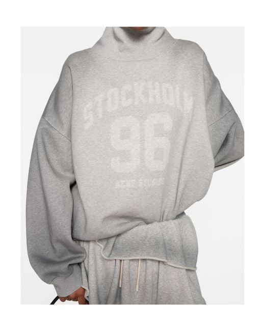 Acne Gray High-Neck Sweater